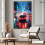 Cyber City Pulse Canvas Wall Art - Image 12