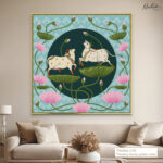 Sacred Lotus Path Canvas Wall Art - Image 12