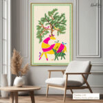 Gond Deer Canvas Wall Art - Image 12