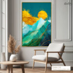 Teal Serenity Canvas Wall Art - Image 12