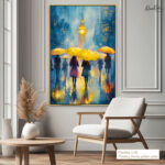 Golden Umbrella Walk Canvas Wall Art - Image 12