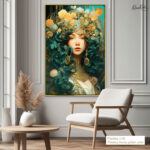 Emerald Enchantress Canvas Wall Art - Image 12