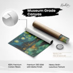 Midnight Starry Night Canvas Wall Art - Image 13