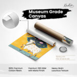 Saffron Temple Serenity Canvas Wall Art - Image 13