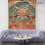 Saffron Splendor Premium Wallpaper - Image 5