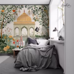 Golden Pavillion Premium Wallpaper