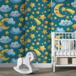 Goodnight Moon and Stars Kids  Premium Wallpaper