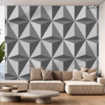 Modern Grey 3D Geometric Premium Wallpaper - Image 2