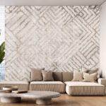 Neutral Woven-Texture Abstract Premium Wallpaper