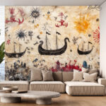 Ancient Maritime Odyssey Premium Wallpaper