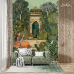 Royal Mughal Oasis Premium Wallpaper