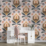 Modern Damask Premium Wallpaper