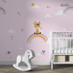 Happy Woodland Animal Kids Premium Wallpaper