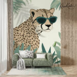 Cool Cat Jungle Premium Wallpaper