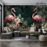 Midnight Flamingo Premium Wallpaper