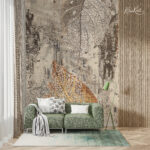 Golden Skeleton Leaf Premium Wallpaper