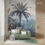 Misty Morning Tropics Premium Wallpaper