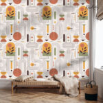 Modern Botanical Harmony Premium Wallpaper - Image 5