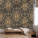 Elegant Charcoal and Gold Premium Wallpaper