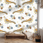 Regal Peacock & Plume Botanical Premium Wallpaper - Image 3