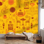 Vintage Bistro & Restaurant Premium Wallpaper - Image 3