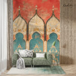 Saffron Majesty Premium Wallpaper - Image 2