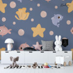 Pastel Underwater Sea Life Kids Premium Wallpaper - Image 2