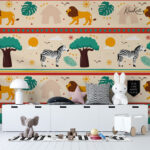 Boho Safari Animals Kids Premium Wallpaper - Image 4