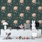 Space Planets and Stars Kids Premium Wallpaper - Image 3