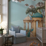 Blue Temple and Garden Premium Wallpaper - Image 2