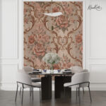 Vintage Damask Rose Premium Wallpaper - Image 2