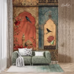 Saffron & Azure Premium Wallpaper - Image 2