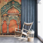 Saffron Splendor Premium Wallpaper - Image 2