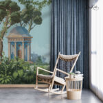 Blue Temple and Garden Premium Wallpaper - Image 3