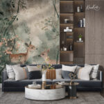Watercolor Fawn Duo Premium Wallpaper - Image 3