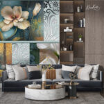 Whimsical Mixed-Media Floral Premium Wallpaper - Image 2