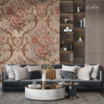 Vintage Damask Rose Premium Wallpaper - Image 3