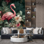 Midnight Flamingo Premium Wallpaper - Image 3