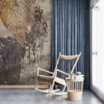 Golden Skeleton Leaf Premium Wallpaper - Image 3