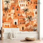 Terracotta Tides Premium Wallpaper