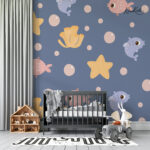 Pastel Underwater Sea Life Kids Premium Wallpaper