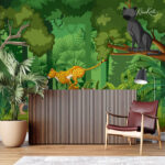 Jungle Safari Animals Mural with Tigers Kids Premium Wallpaper - Image 4