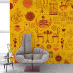 Vintage Bistro & Restaurant Premium Wallpaper - Image 4