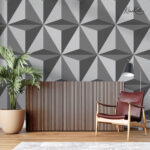 Modern Grey 3D Geometric Premium Wallpaper - Image 3