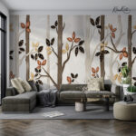 Golden Birch Grove Premium Wallpaper - Image 4