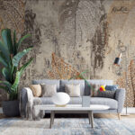 Golden Skeleton Leaf Premium Wallpaper - Image 4