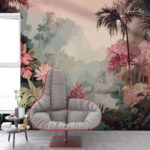 Dreamy Pastel Rainforest Premium Wallpaper - Image 4