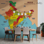 Detailed Political Map of India Kids Premium Wallpaper - Image 5