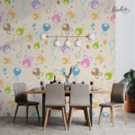 Pastel Cartoon Bears and Rabbits Kids Premium Wallpaper - Image 5