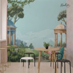 Blue Temple and Garden Premium Wallpaper - Image 5